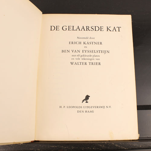 De Gelaarsde Kat - Erich Kästner & Walter Trier | Eerste Nederlandse Uitgave 1951