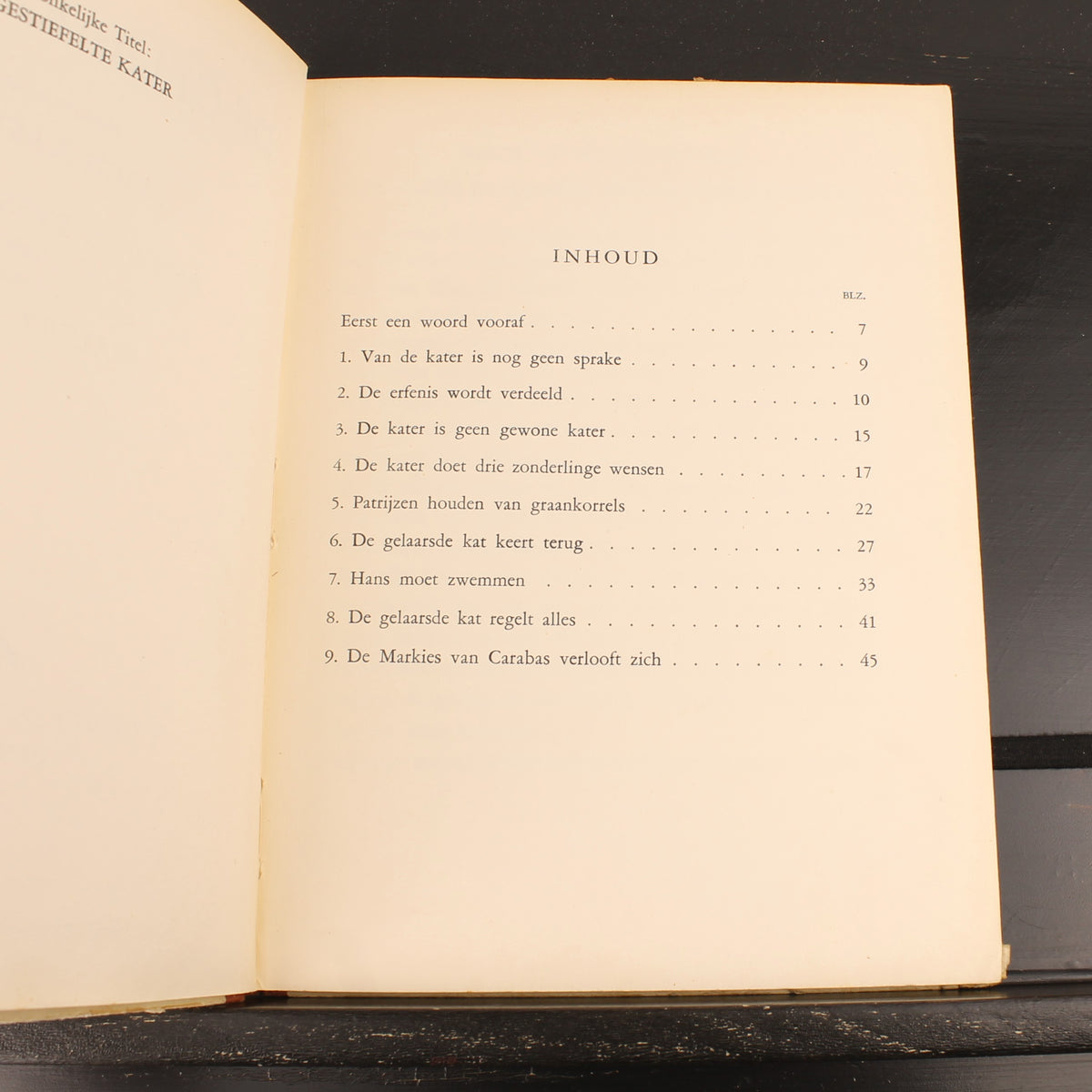De Gelaarsde Kat - Erich Kästner & Walter Trier | Eerste Nederlandse Uitgave 1951
