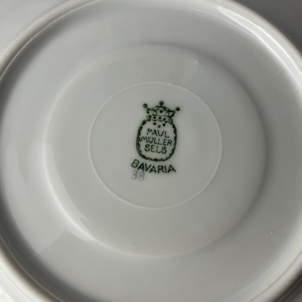 Paul Müller Selb Bavaria Kop en Schotel Set 4-delig Zwart Goud Porselein