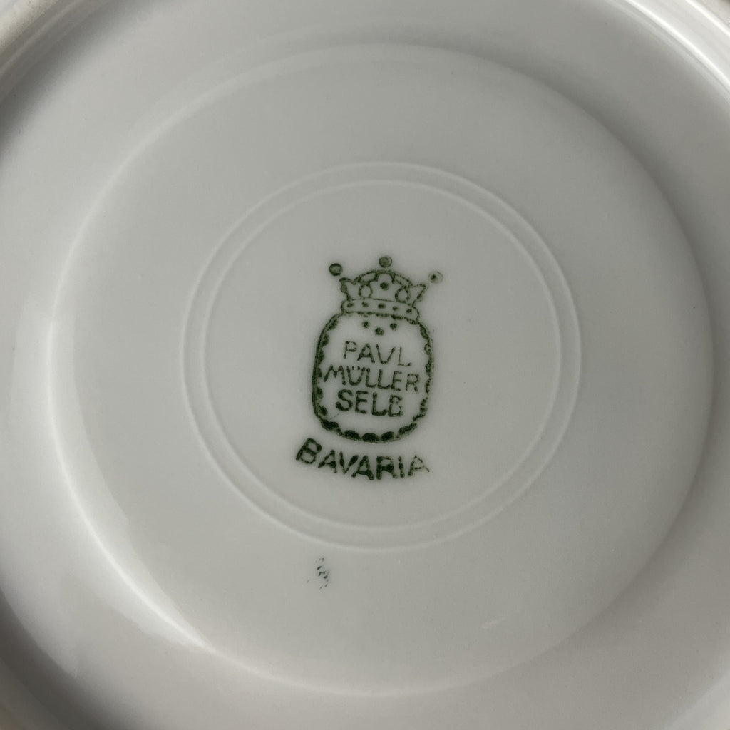 Paul Müller Selb Bavaria Kop en Schotel Set 4-delig Zwart Goud Porselein