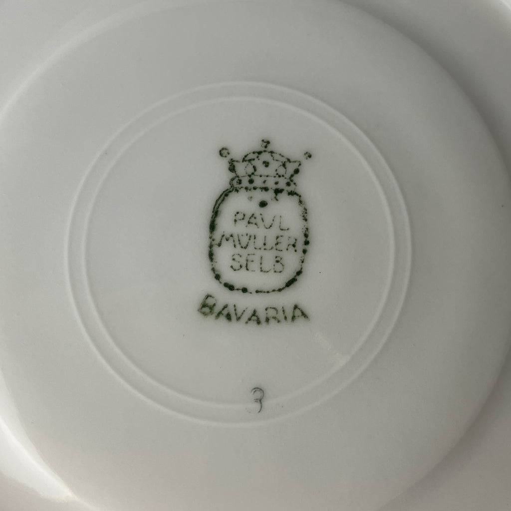 Paul Müller Selb Bavaria Kop en Schotel Set 4-delig Zwart Goud Porselein