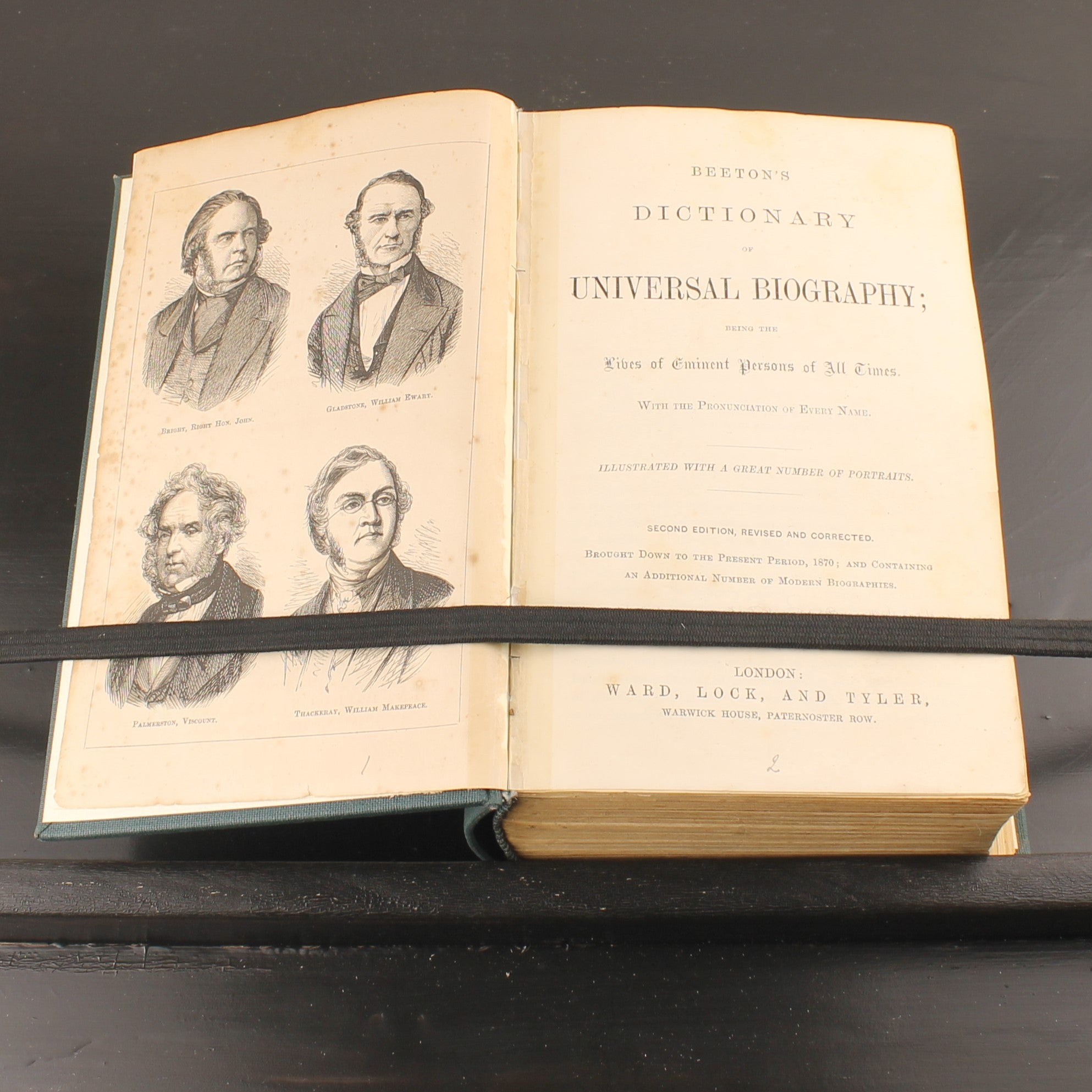 Beeton’s Dictionary of Universal Biography 1870 – Victoriaanse Encyclopedie met Gravures – Ward Lock London