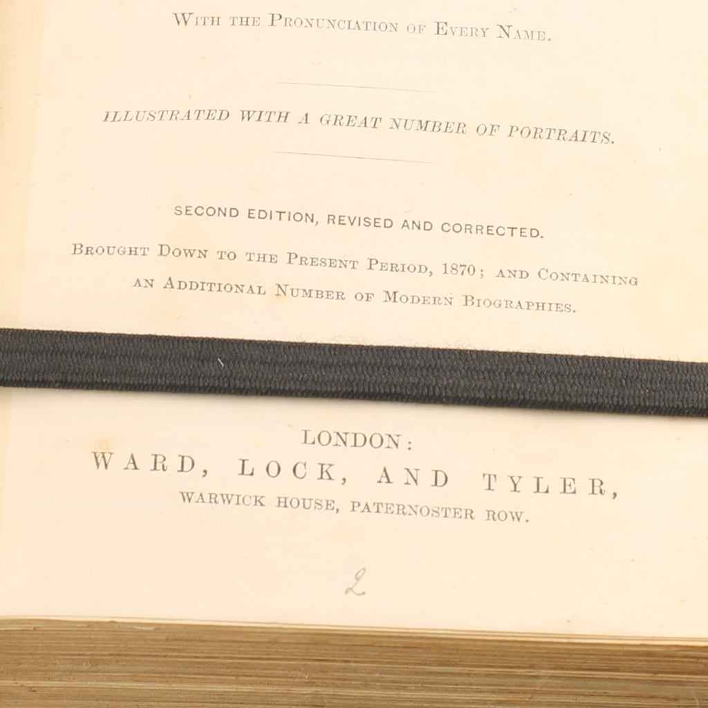 Beeton’s Dictionary of Universal Biography 1870 – Victoriaanse Encyclopedie met Gravures – Ward Lock London