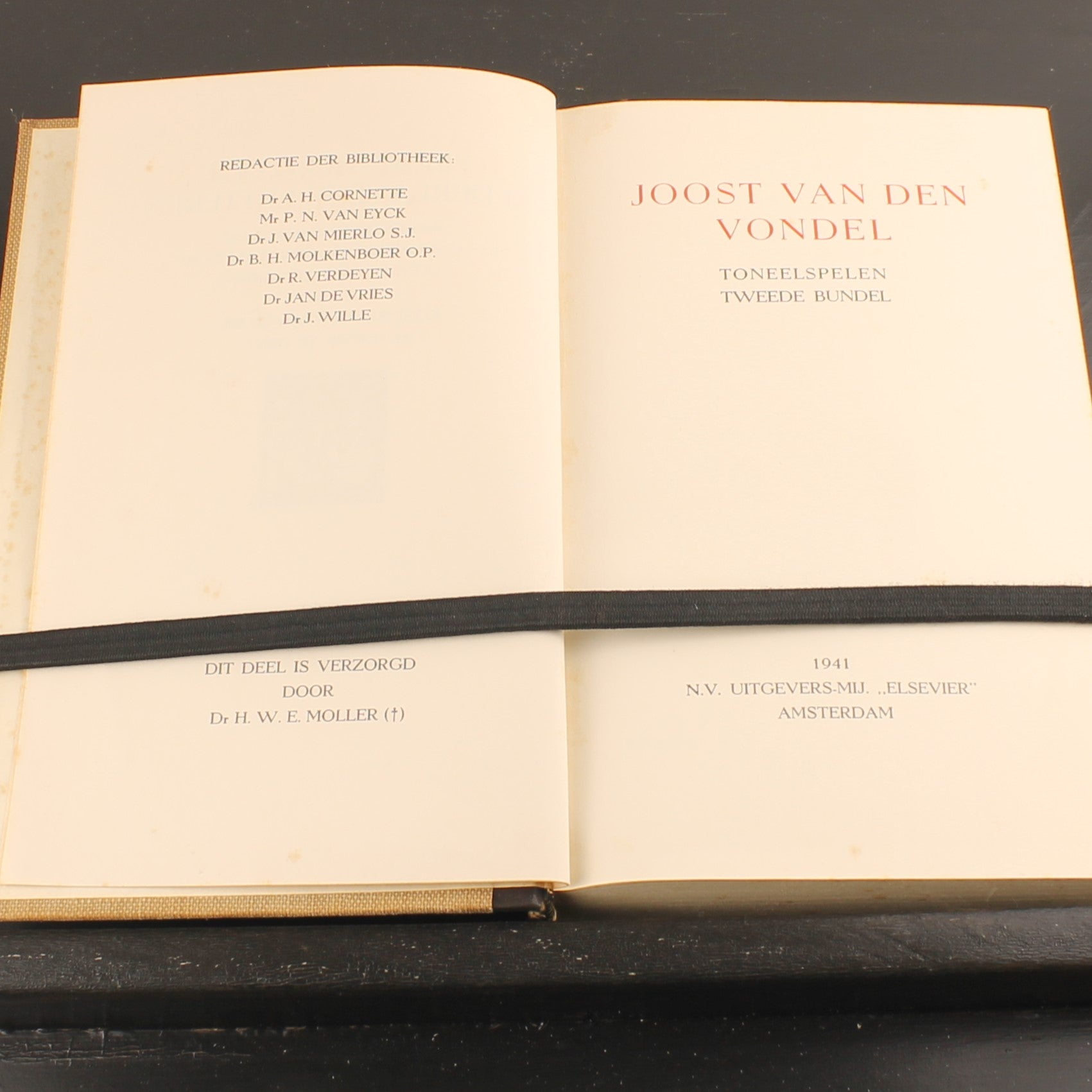 Vooroorlogse Vondel Toneelspelen – 2 Delen (1939–1941) – Elsevier Amsterdam – Bibliotheek der Nederlandsche Letteren