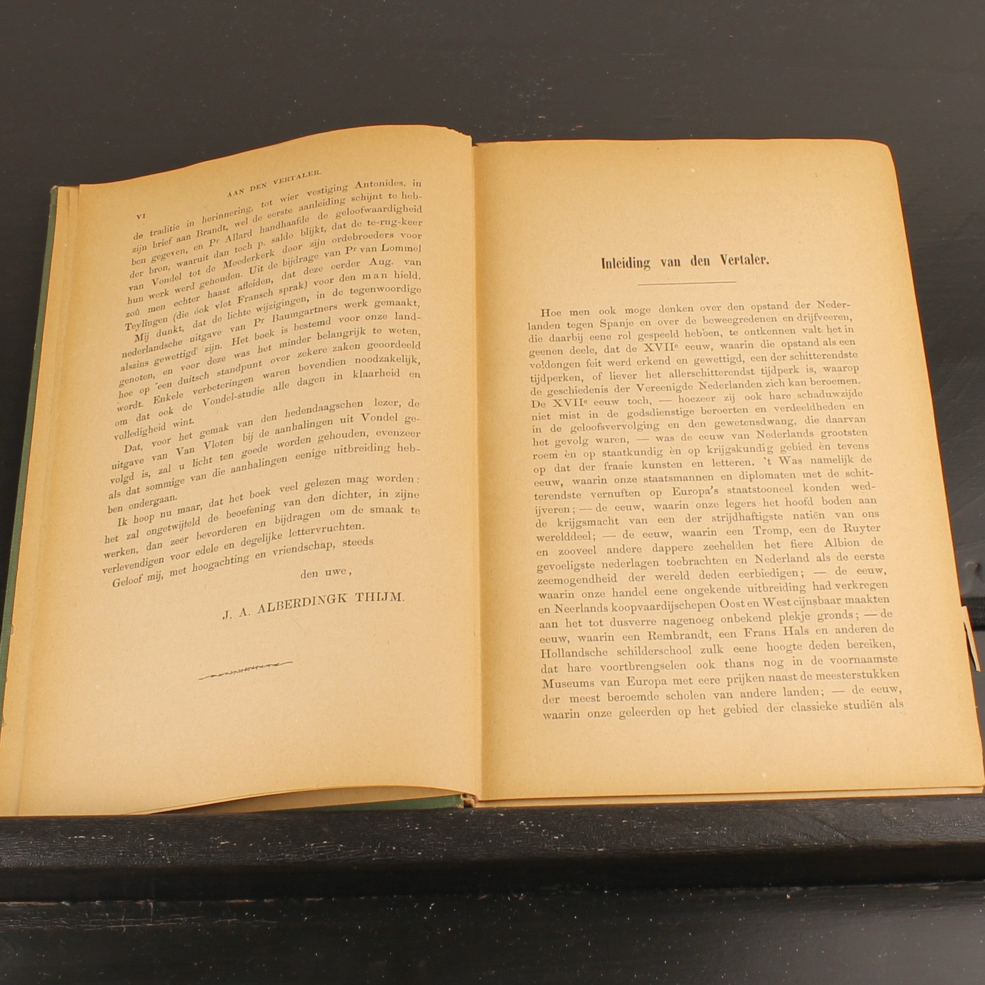 Livre ancien 1886 – Joost van den Vondel – Baumgartner – Avec dessins au crayon signés – Amsterdam