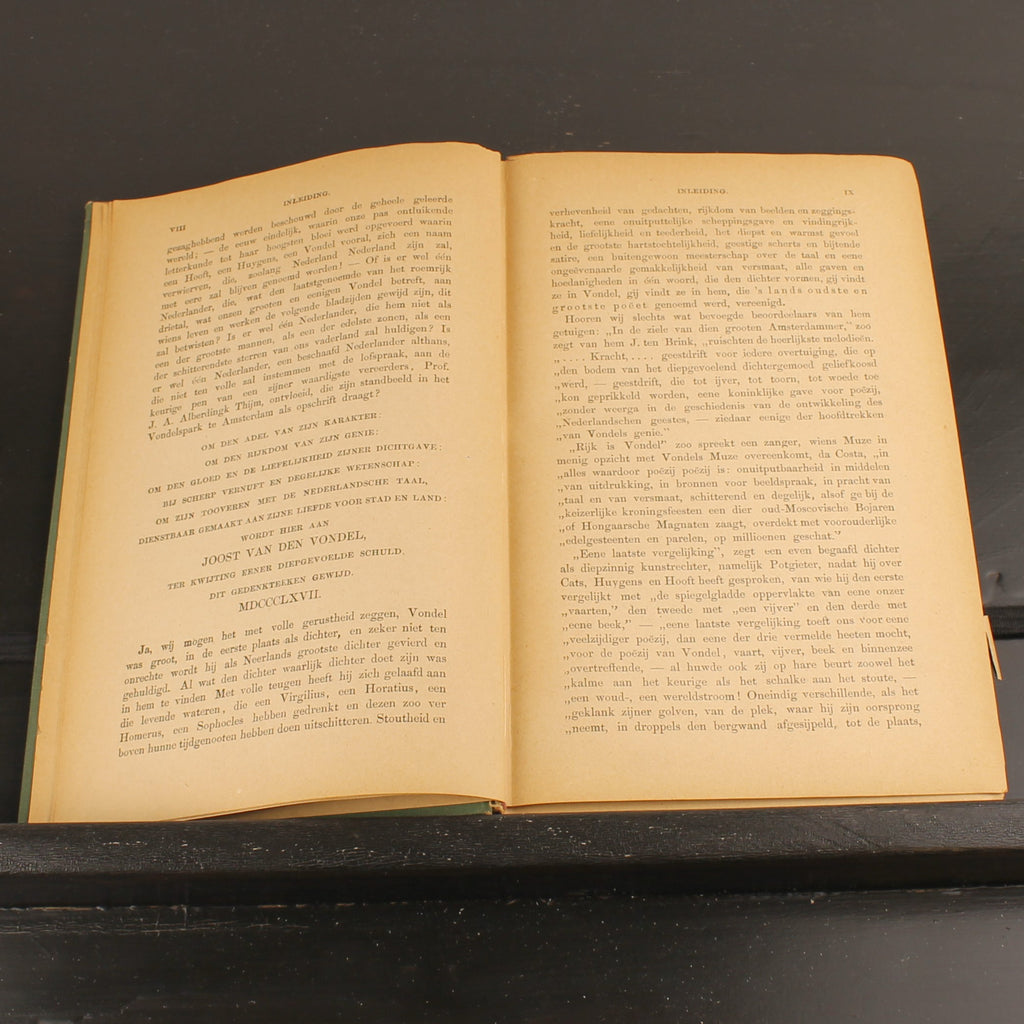 Livre ancien 1886 – Joost van den Vondel – Baumgartner – Avec dessins au crayon signés – Amsterdam