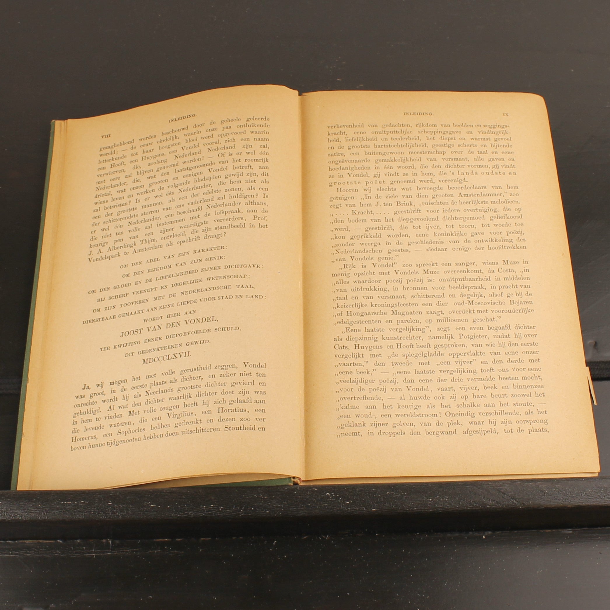 Livre ancien 1886 – Joost van den Vondel – Baumgartner – Avec dessins au crayon signés – Amsterdam