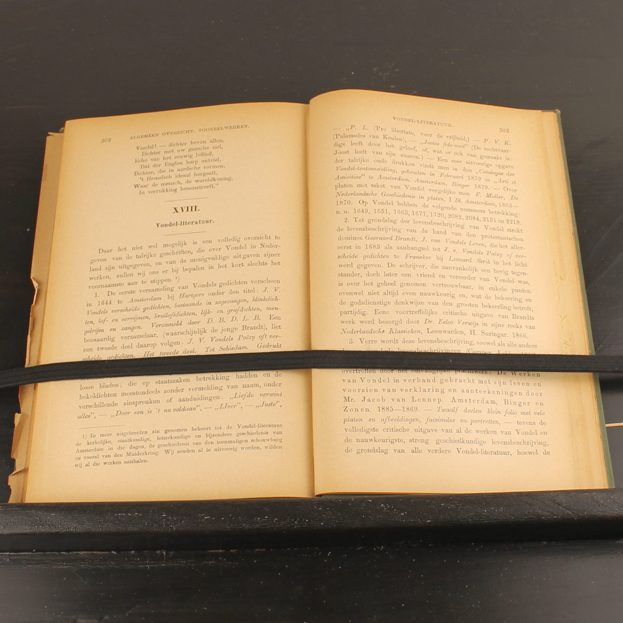 Livre ancien 1886 – Joost van den Vondel – Baumgartner – Avec dessins au crayon signés – Amsterdam