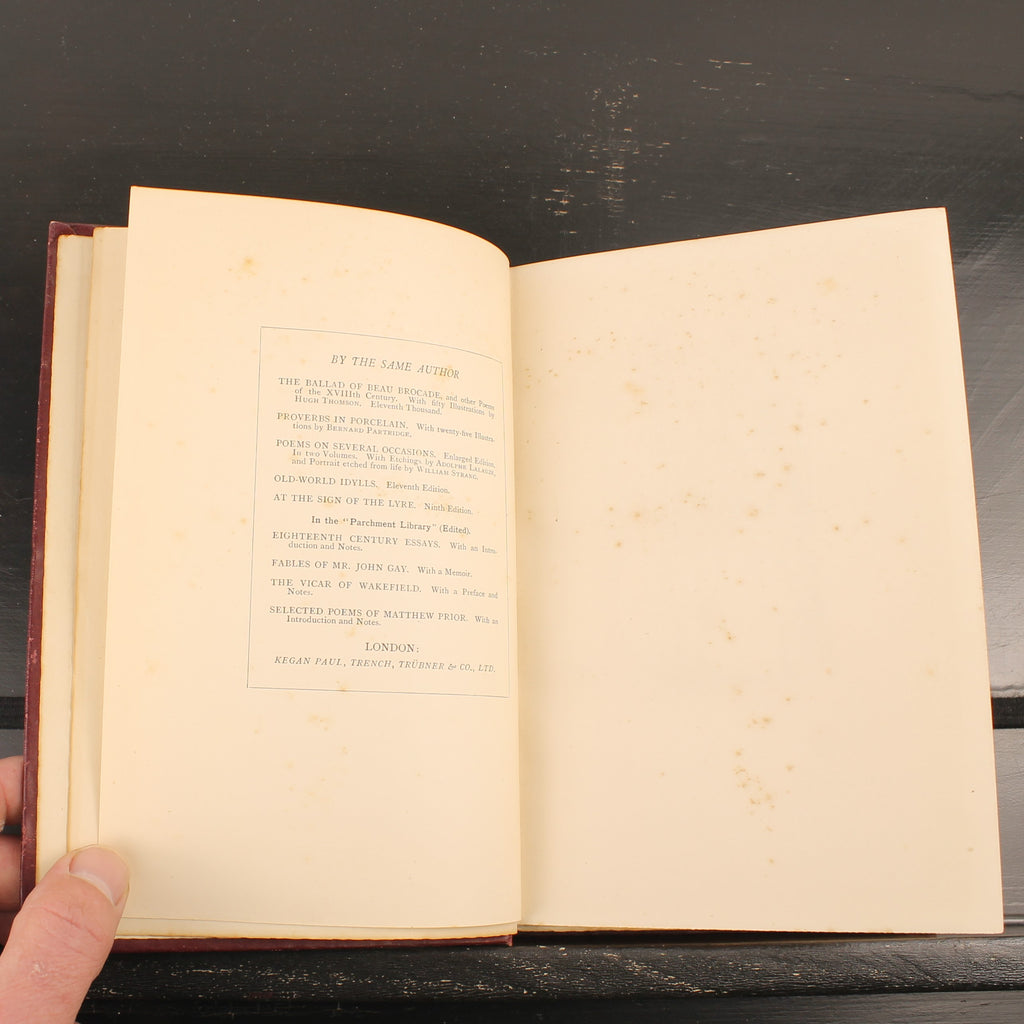The Story of Rosina and Other Verses - Austin Dobson - Hugh Thomson - Primera Edición 1895