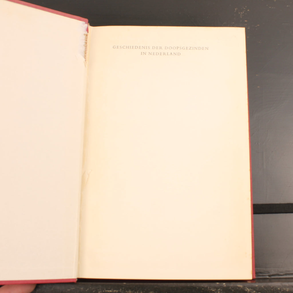 Histoire des baptistes aux Pays-Bas - N. van der Zijpp - Édition originale 1952