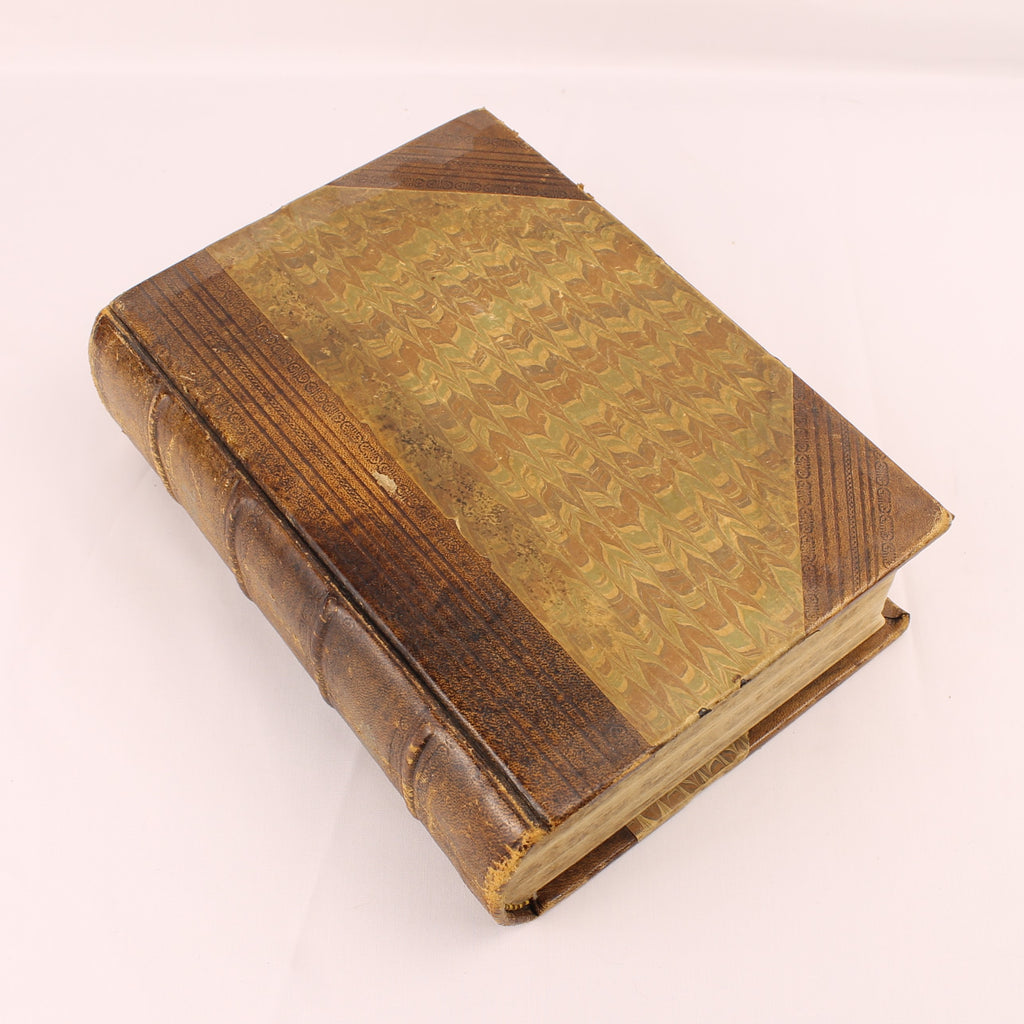 Statenbijbel ca. 1900 | Halblederband mit Marmorierung | Nederlandsche Bijbel-Compagnie