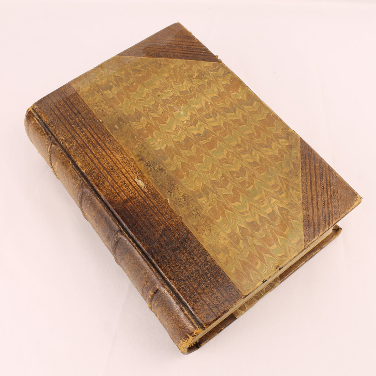 Statenbijbel ca. 1900 | Halblederband mit Marmorierung | Nederlandsche Bijbel-Compagnie