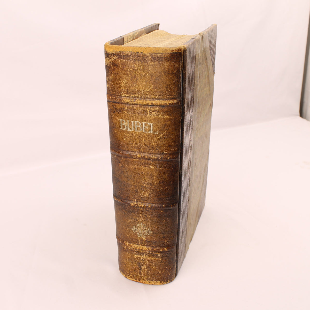 Statenbijbel ca. 1900 | Halfleren Band met Marmering | Nederlandsche Bijbel-Compagnie
