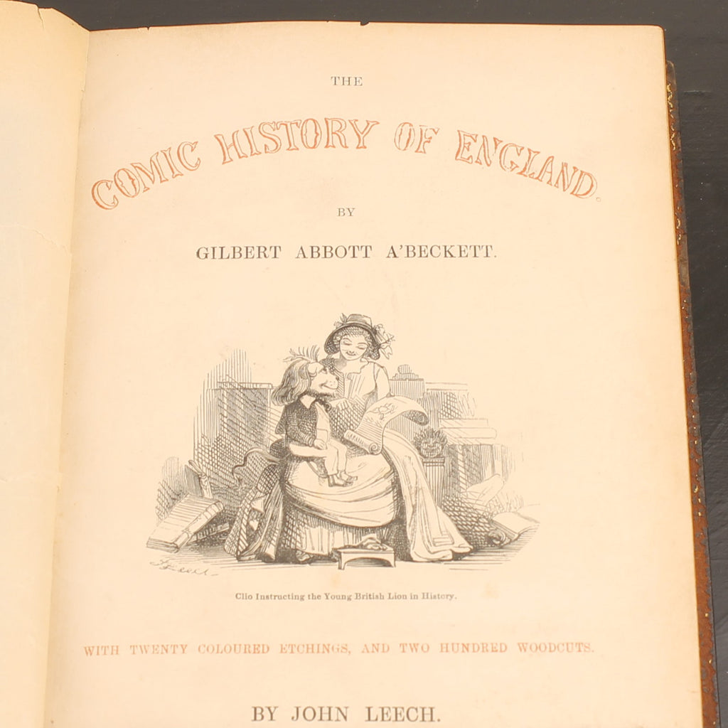 The Comic History of England (1864) – Set victorien en 2 volumes avec eaux-fortes coloriées – John Leech – Antique