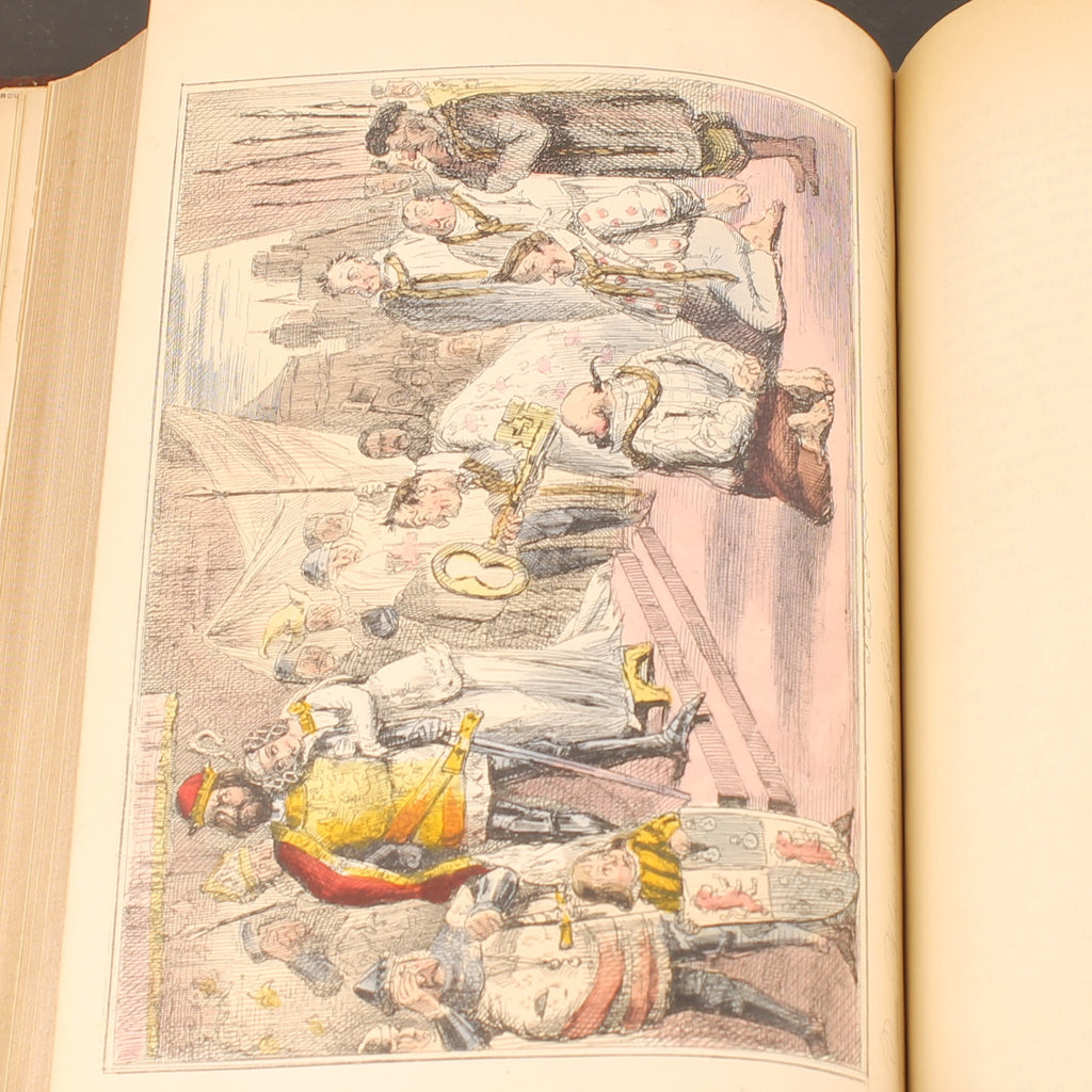 The Comic History of England (1864) – Set victorien en 2 volumes avec eaux-fortes coloriées – John Leech – Antique