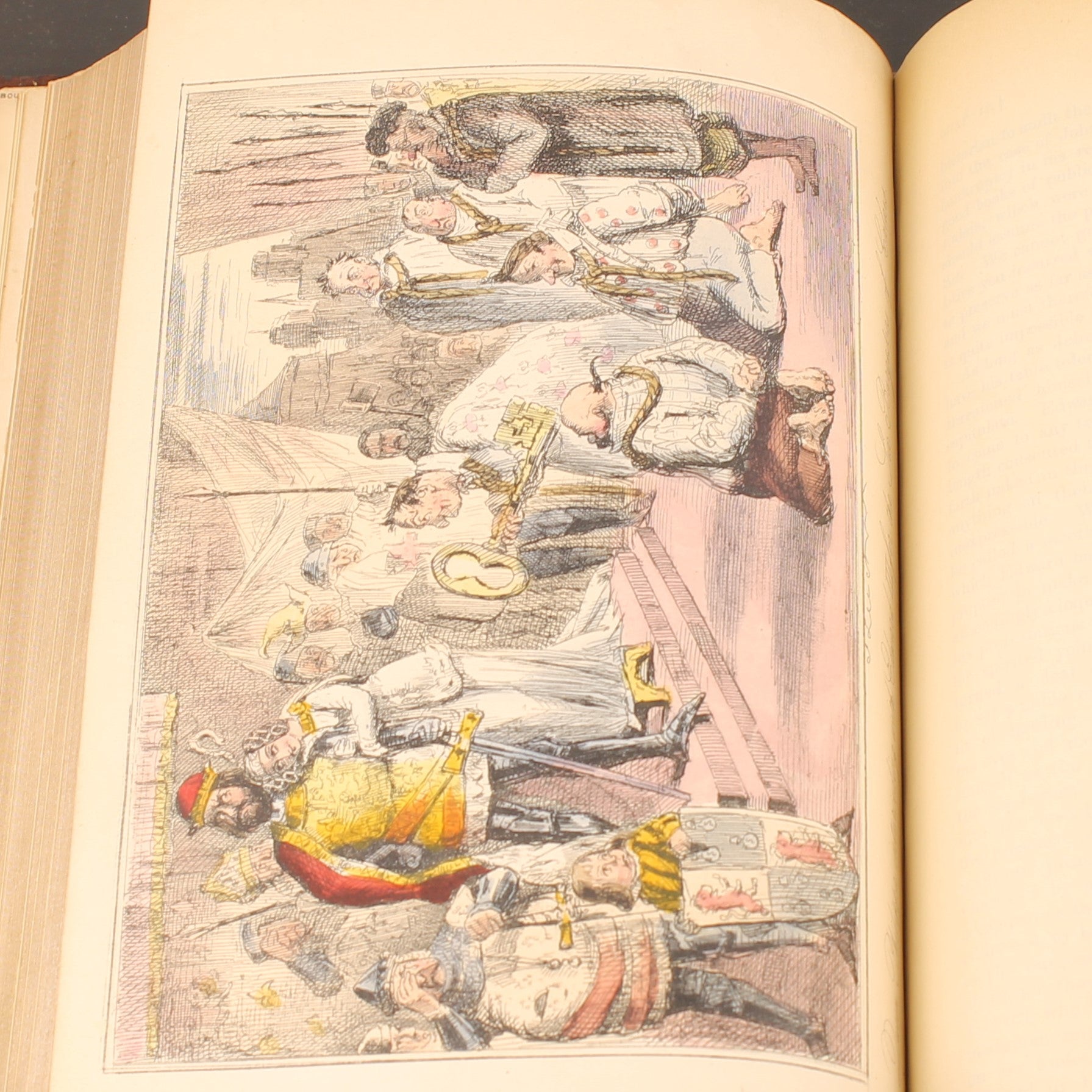 The Comic History of England (1864) – Set victorien en 2 volumes avec eaux-fortes coloriées – John Leech – Antique