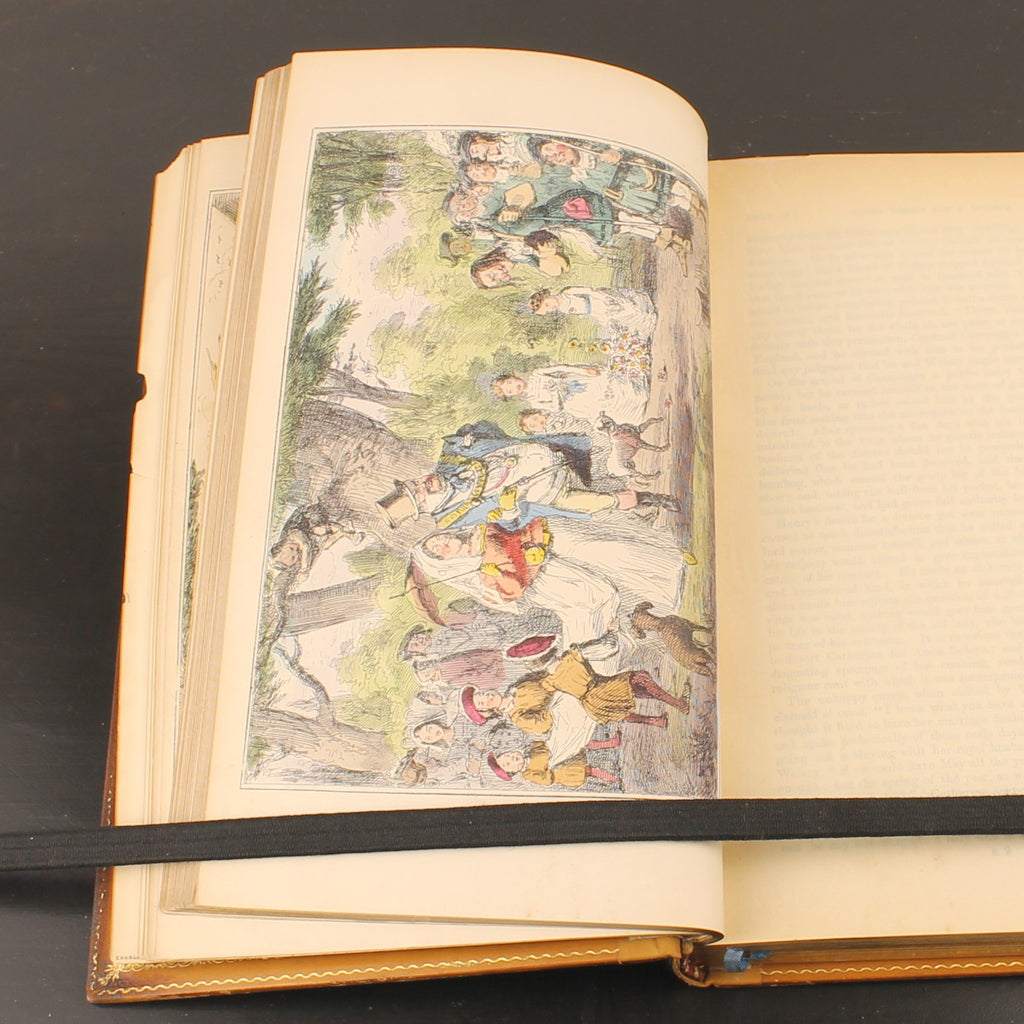 The Comic History of England (1864) – Set victorien en 2 volumes avec eaux-fortes coloriées – John Leech – Antique