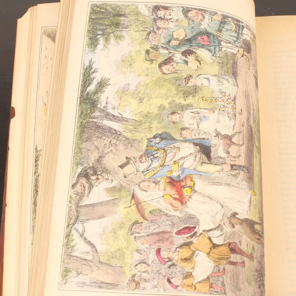 The Comic History of England (1864) – Set victorien en 2 volumes avec eaux-fortes coloriées – John Leech – Antique
