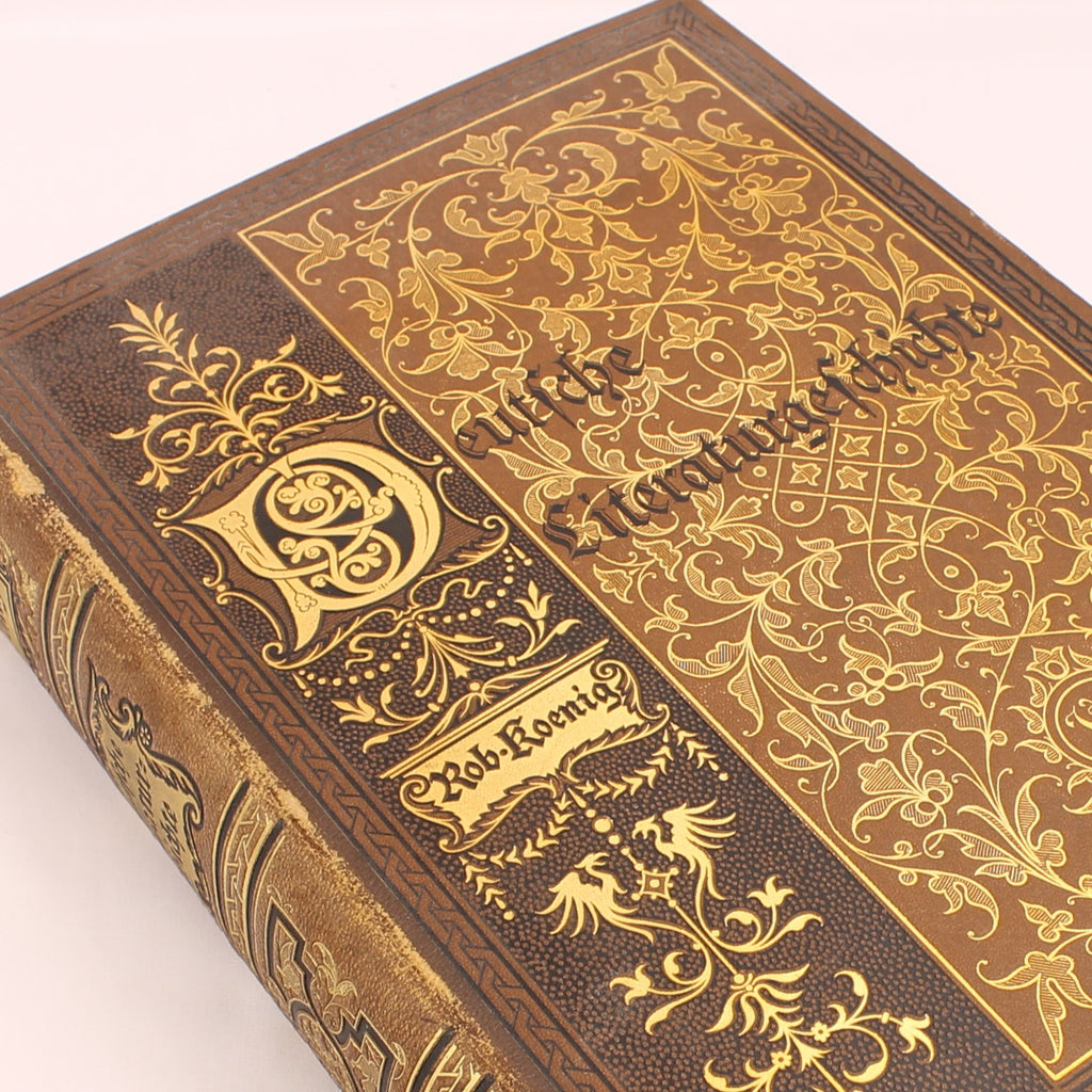 Robert Koenig - Deutsche Literaturgeschichte - Edição de Luxo com 43 Anexos - 1881
