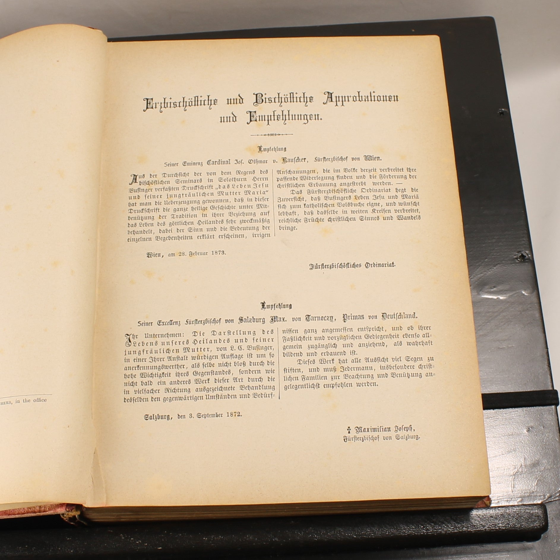 Das Leben unseres Herrn Jesus Christus - Benziger, Einsiedeln 1881