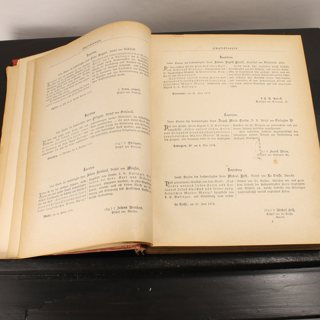 Das Leben unseres Herrn Jesus Christus - Benziger, Einsiedeln 1881