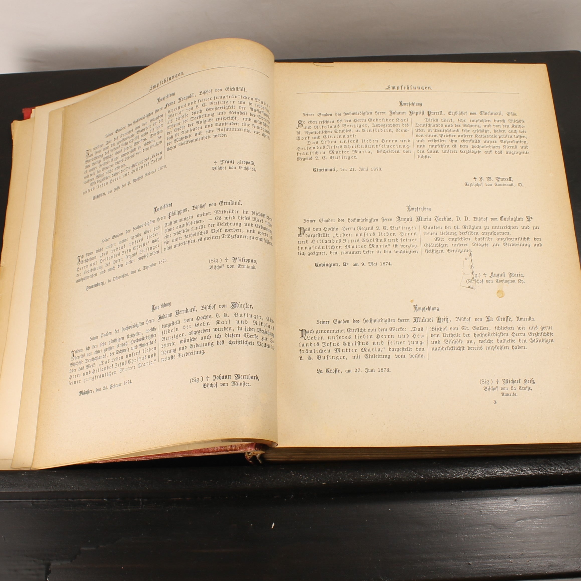 Das Leben unseres Herrn Jesus Christus - Benziger, Einsiedeln 1881