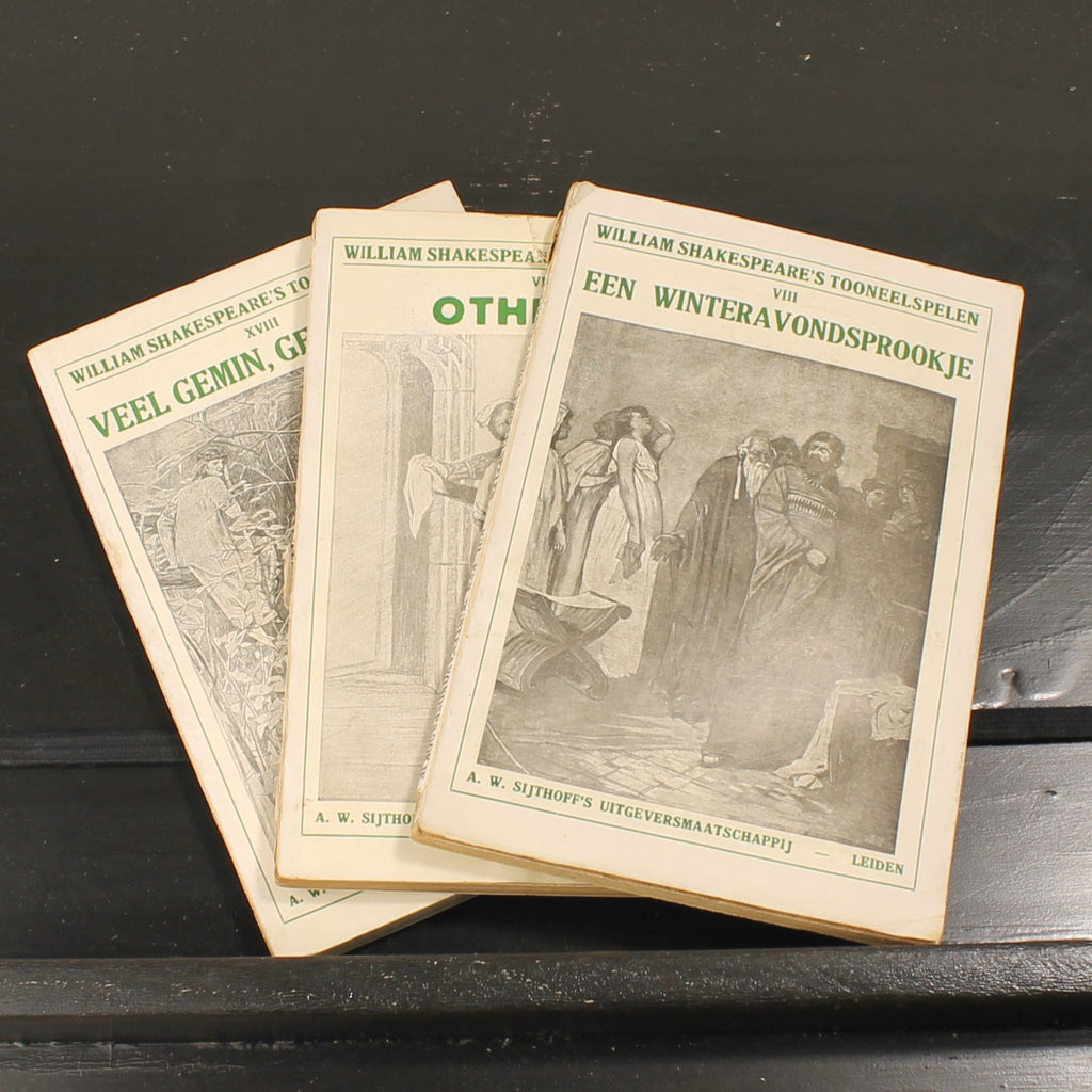 Set of Three: Antique Shakespeare Booklets c. 1900 | Sijthoff Leiden – Burgersdijk | Ex Libris