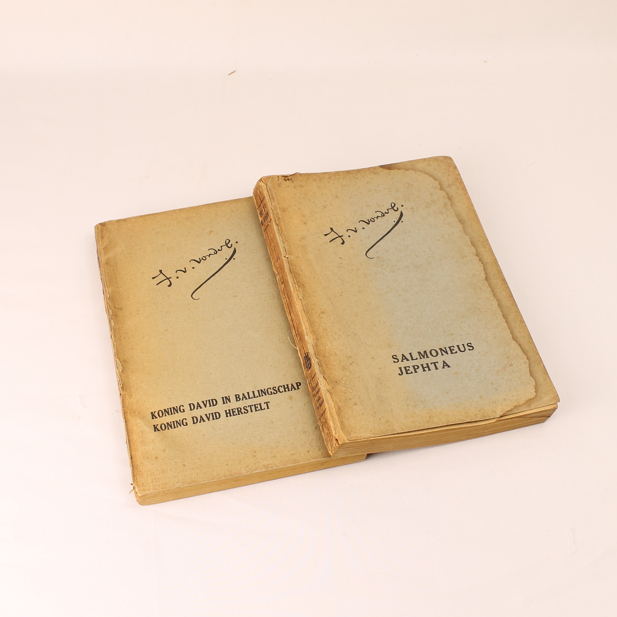 Set van twee: De Werken van Vondel | Koning David & Salmoneus | ca. 1930s