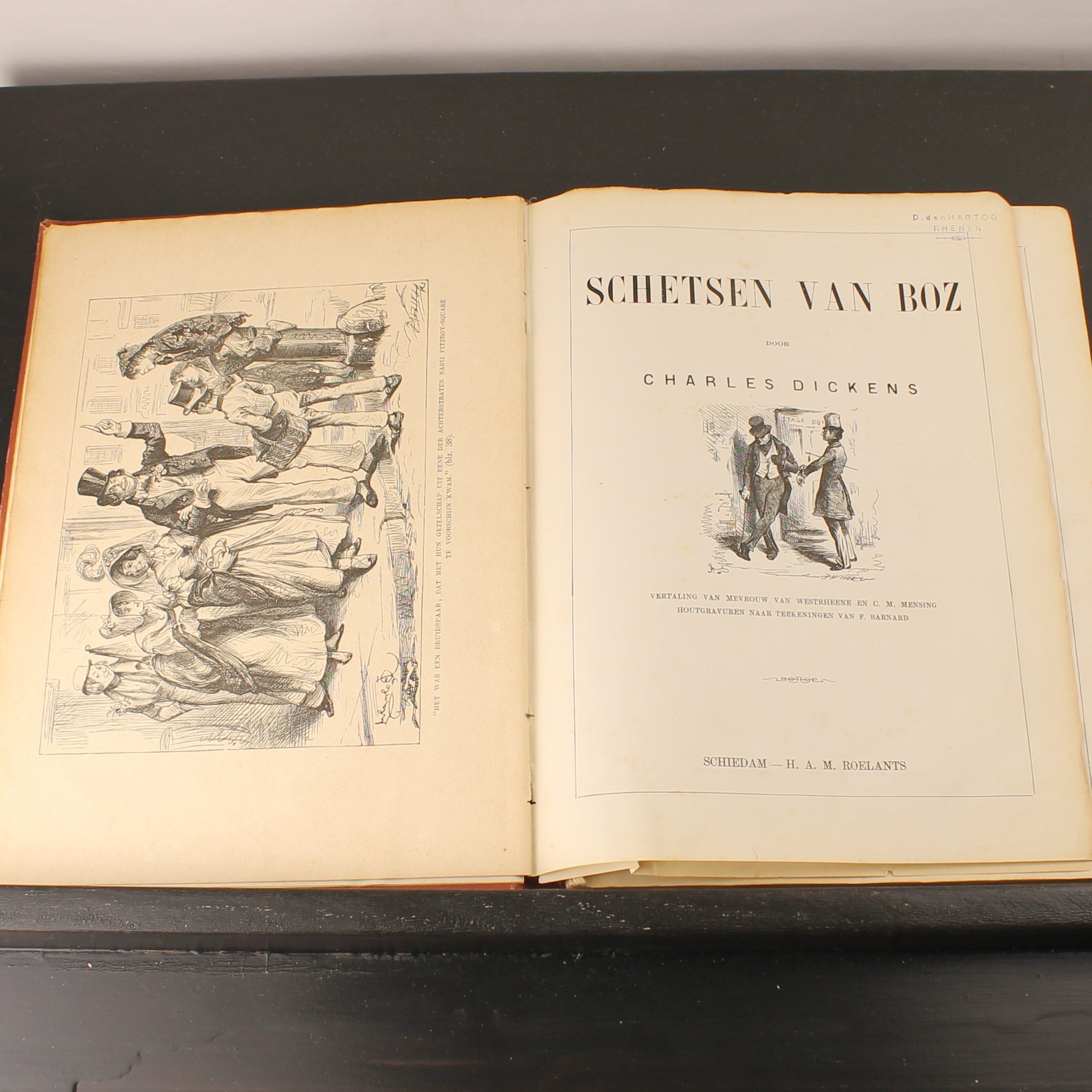 Schetsen van Boz - De Werken van Charles Dickens - H.A.M. Roelants, Schiedam ca. 1890