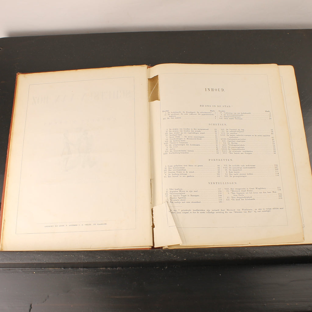 Schetsen van Boz - De Werken van Charles Dickens - H.A.M. Roelants, Schiedam ca. 1890