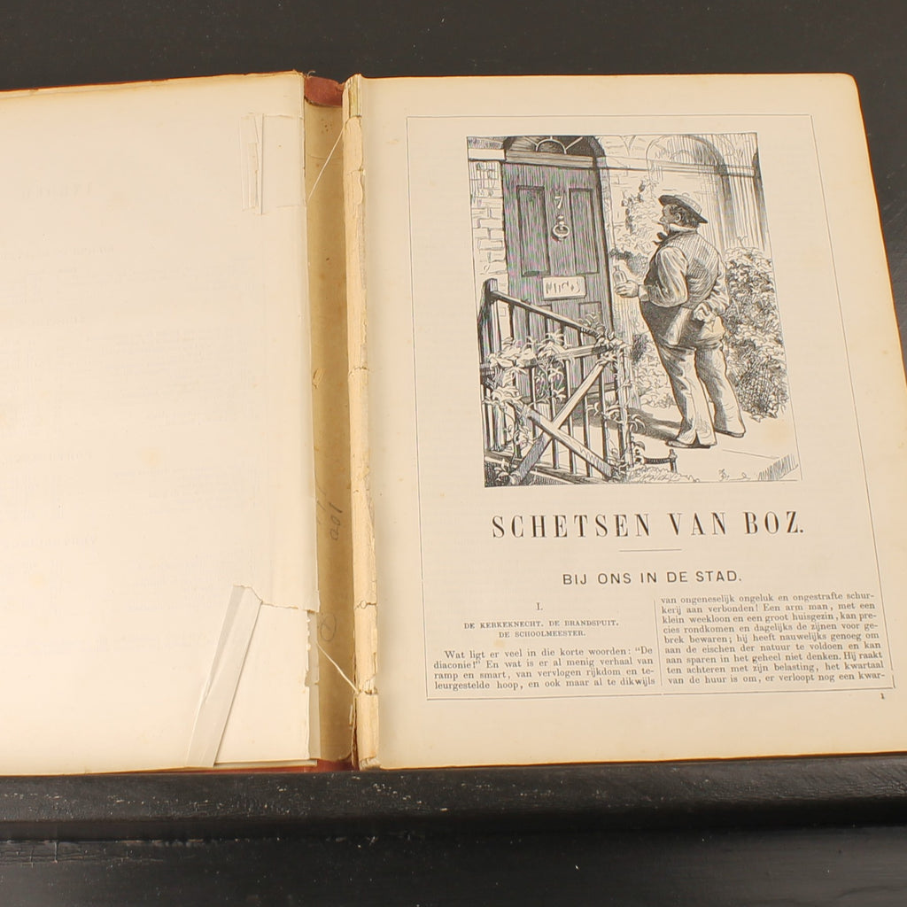 Schetsen van Boz - De Werken van Charles Dickens - H.A.M. Roelants, Schiedam ca. 1890