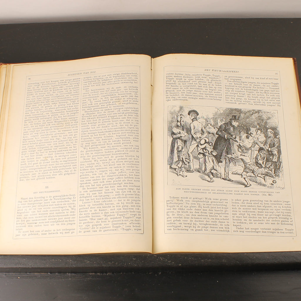 Schetsen van Boz - De Werken van Charles Dickens - H.A.M. Roelants, Schiedam ca. 1890