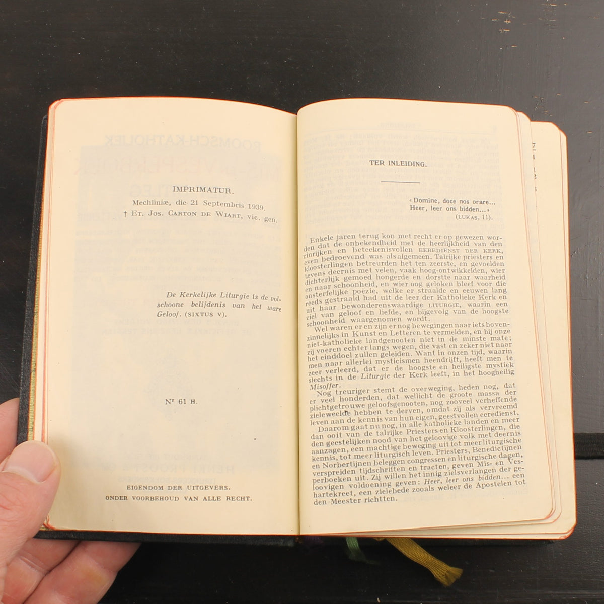 Roman Catholic Missal and Vespers Book - L.J. Daeleman - Henri Proost Turnhout - ca. 1940