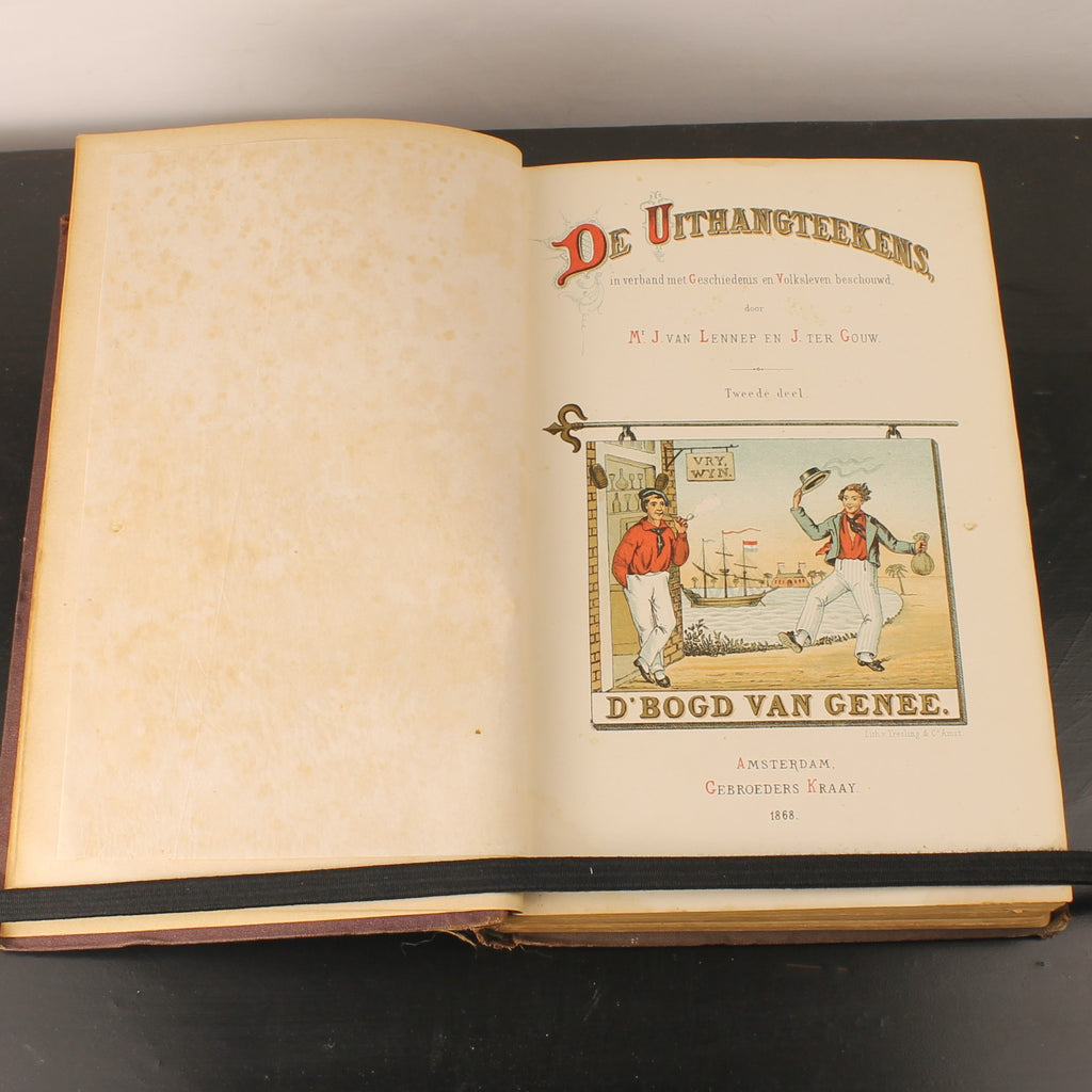 De Uithangteekens - Van Lennep & Ter Gouw - Complete set (2) - Amsterdam 1868