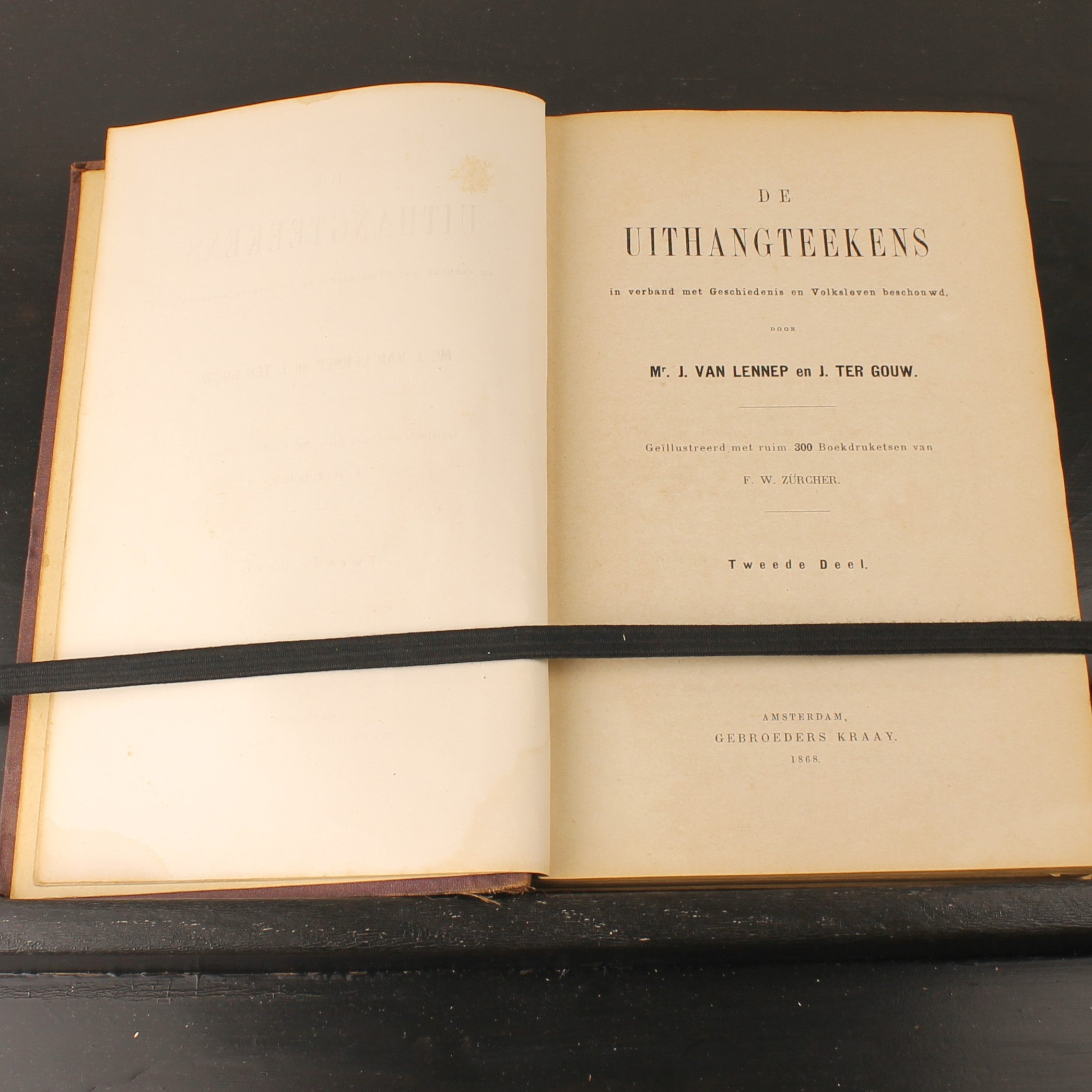 De Uithangteekens - Van Lennep & Ter Gouw - Complete set (2) - Amsterdam 1868