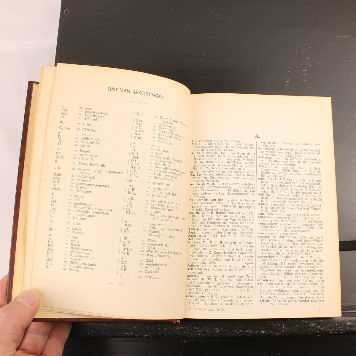 Vocabolario enciclopedico per i Paesi Bassi del Nord – K. ter Laan – Prima edizione 1937
