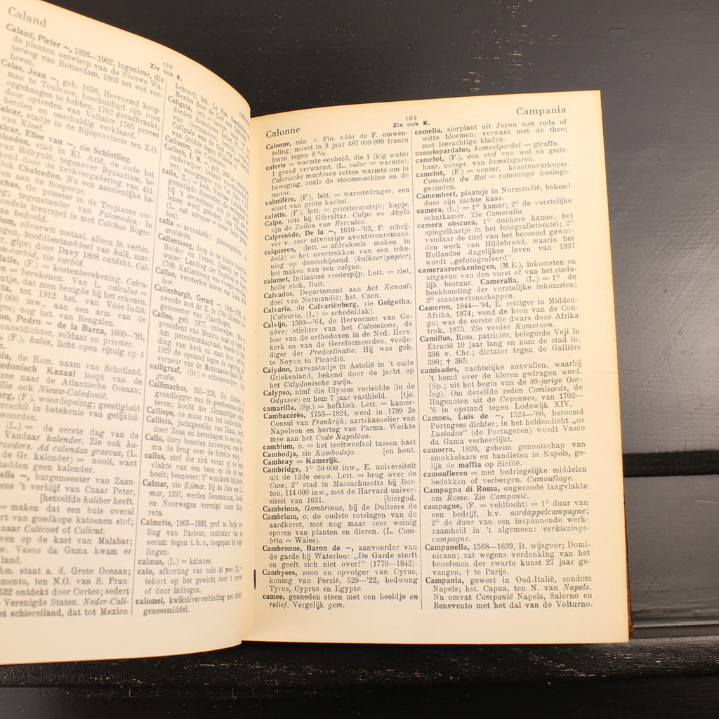 Vocabolario enciclopedico per i Paesi Bassi del Nord – K. ter Laan – Prima edizione 1937