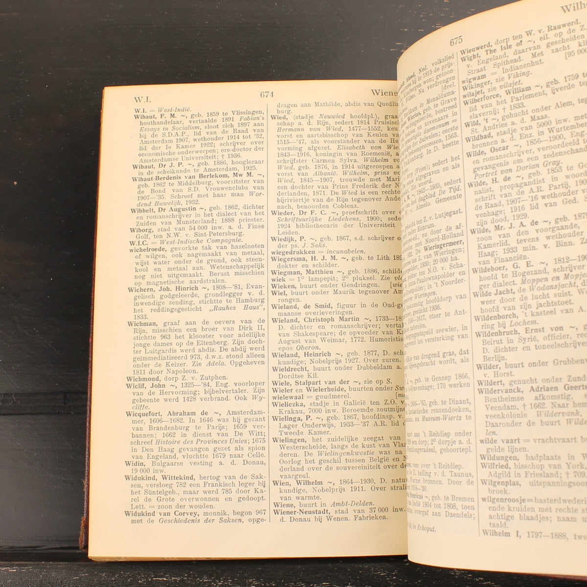Vocabolario enciclopedico per i Paesi Bassi del Nord – K. ter Laan – Prima edizione 1937