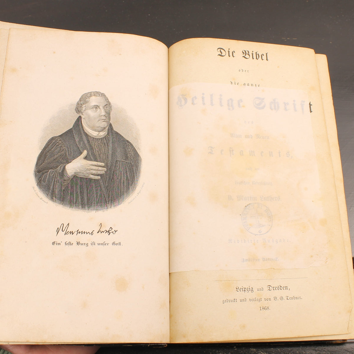Cette Bible ou les Saintes Écritures complètes de l’Ancien et du Nouveau Testament (1868) - B. G. Teubner, Leipzig