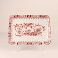 Seltmann Weiden Bavaria | West Duitsland | Porseleinen Serveerschaaltje/Plateau | Rood Transferdecor & Goudrand (18 cm)