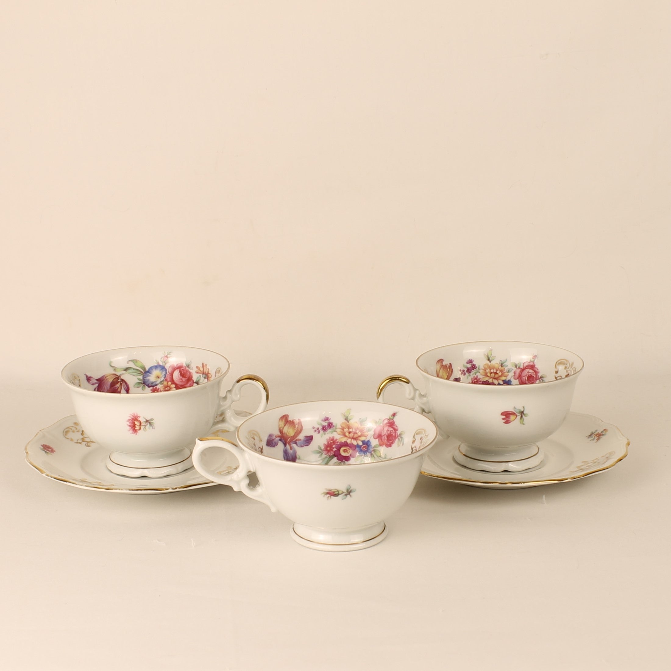 Bavaria Porseleinen Kop-en-Schotel Set – U.S.-Zone Duitsland ca. 1945–1949