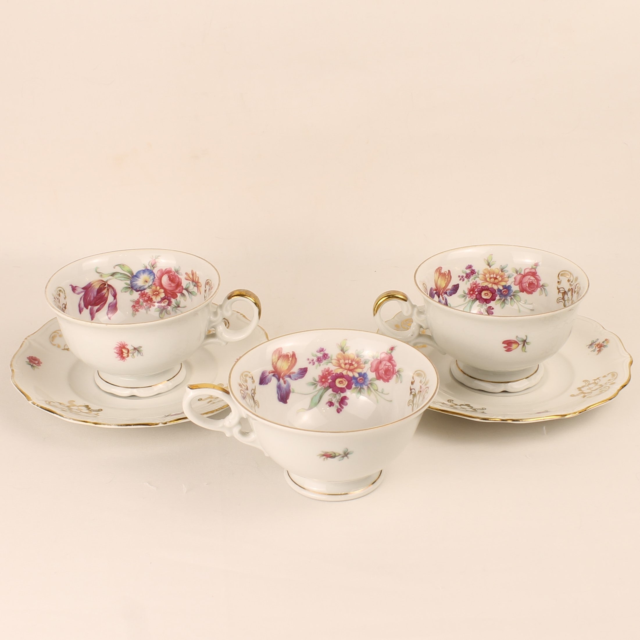 Bavaria Porseleinen Kop-en-Schotel Set – U.S.-Zone Duitsland ca. 1945–1949