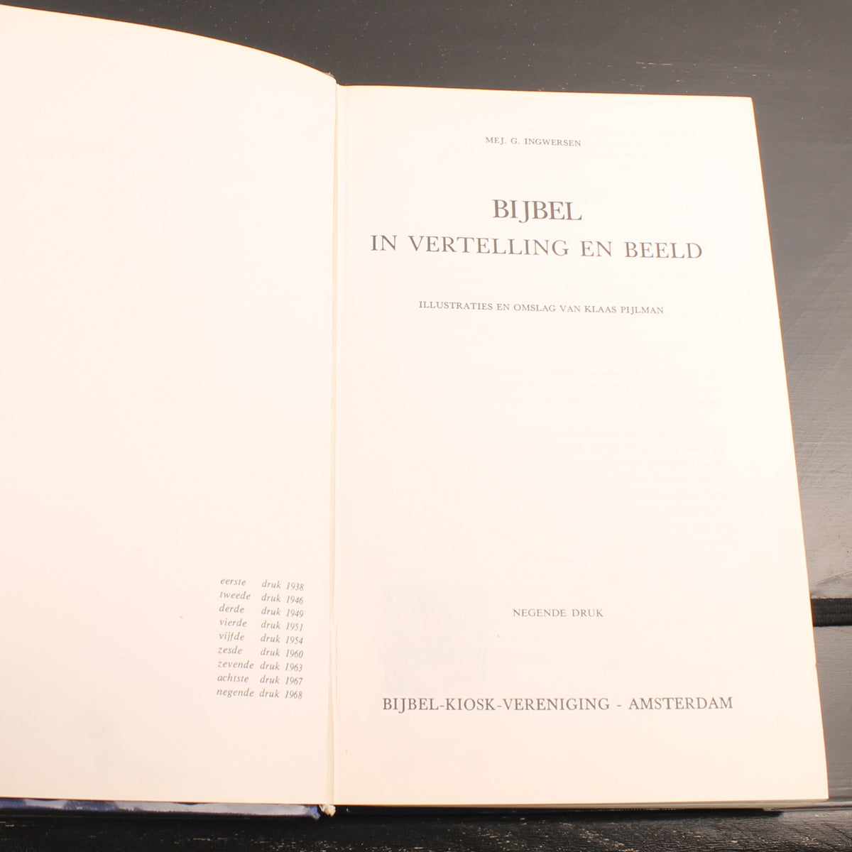Bijbel in Vertelling en Beeld – G. Ingwersen – Klaas Pijlman – 9e Druk 1968