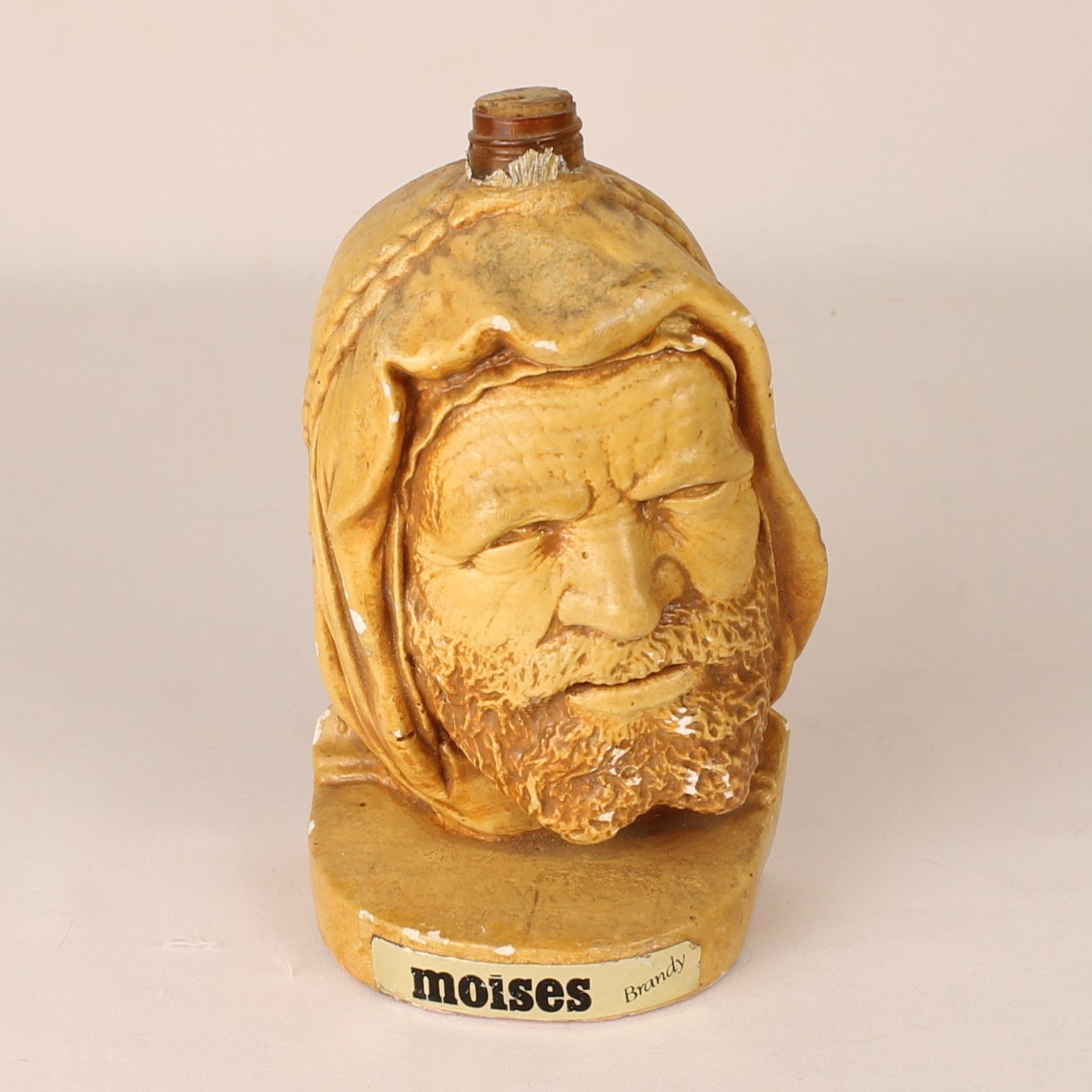 Moises Brandy Hoofd Fles - 14cm