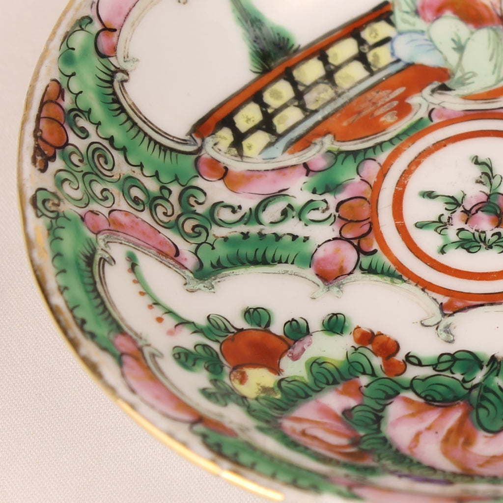 Antique Chinese Famille Rose Plate with Qianlong Seal Mark | ca. 1900