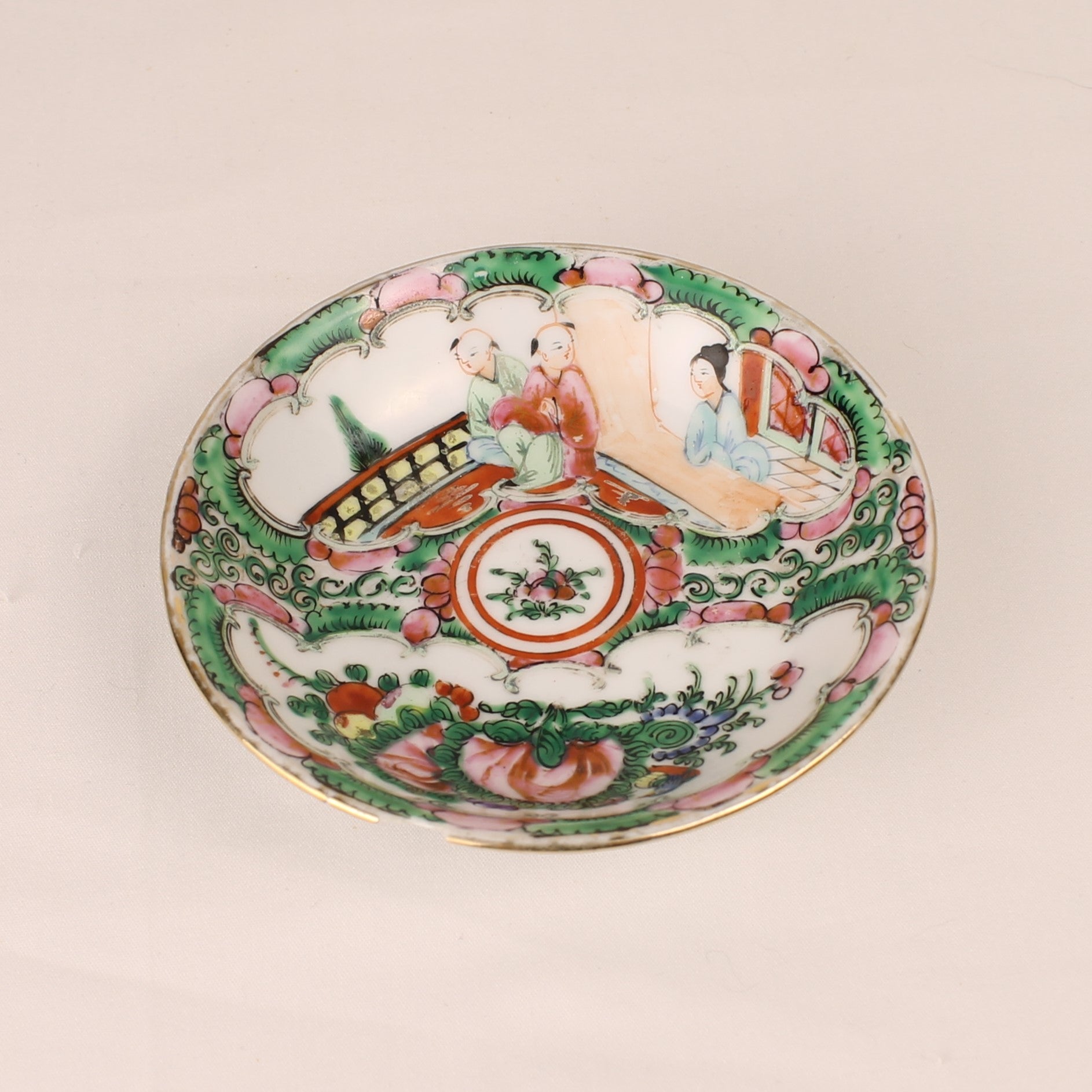 Antique Chinese Famille Rose Plate with Qianlong Seal Mark | ca. 1900