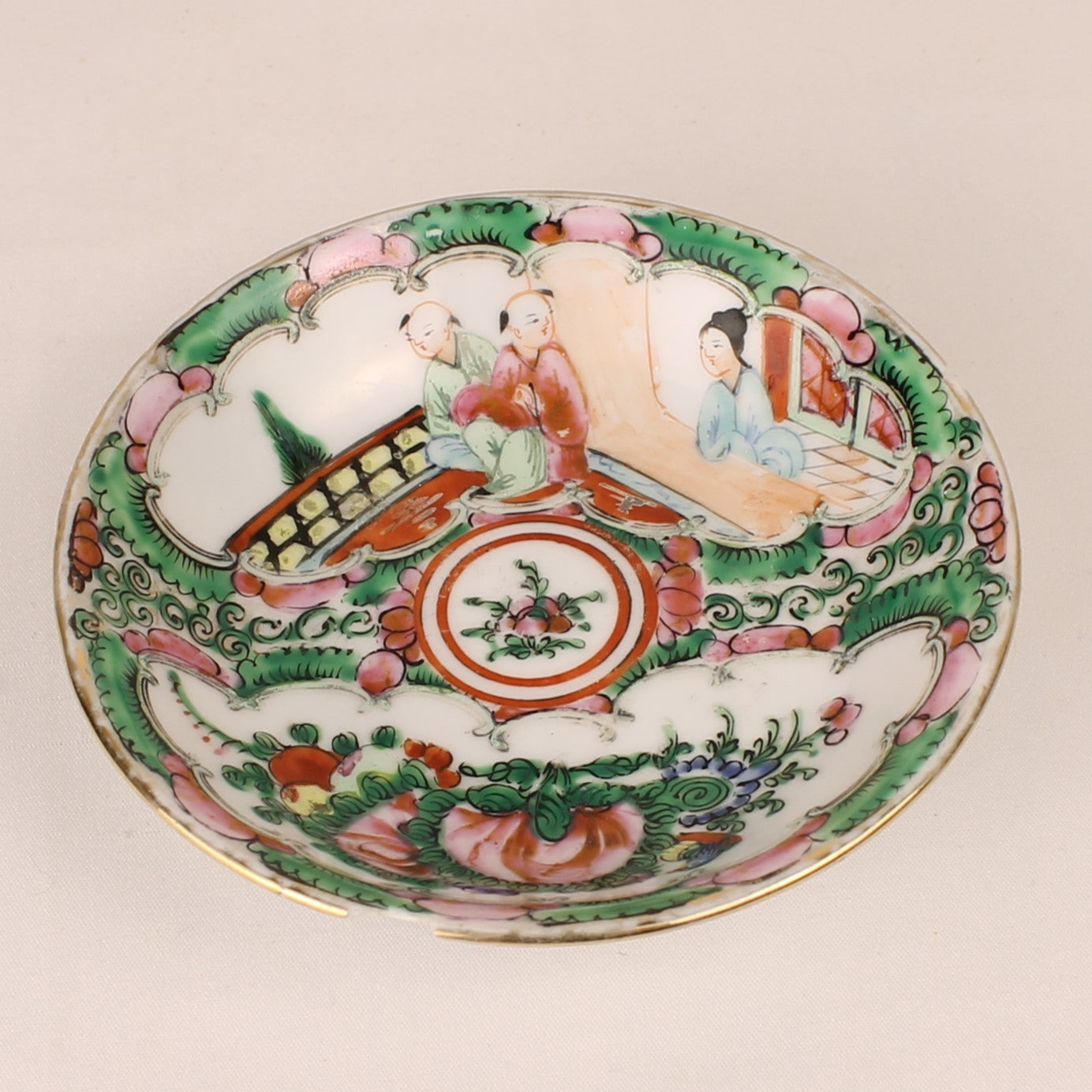 Antique Chinese Famille Rose Plate with Qianlong Seal Mark | ca. 1900