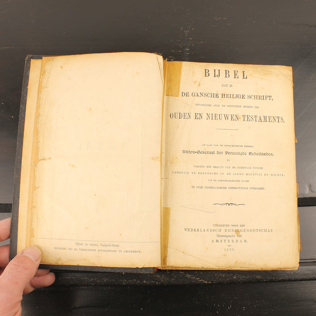 Statenbijbel 1923 | Nederlandsch Bijbelgenootschap | Octavo Galjard-letter
