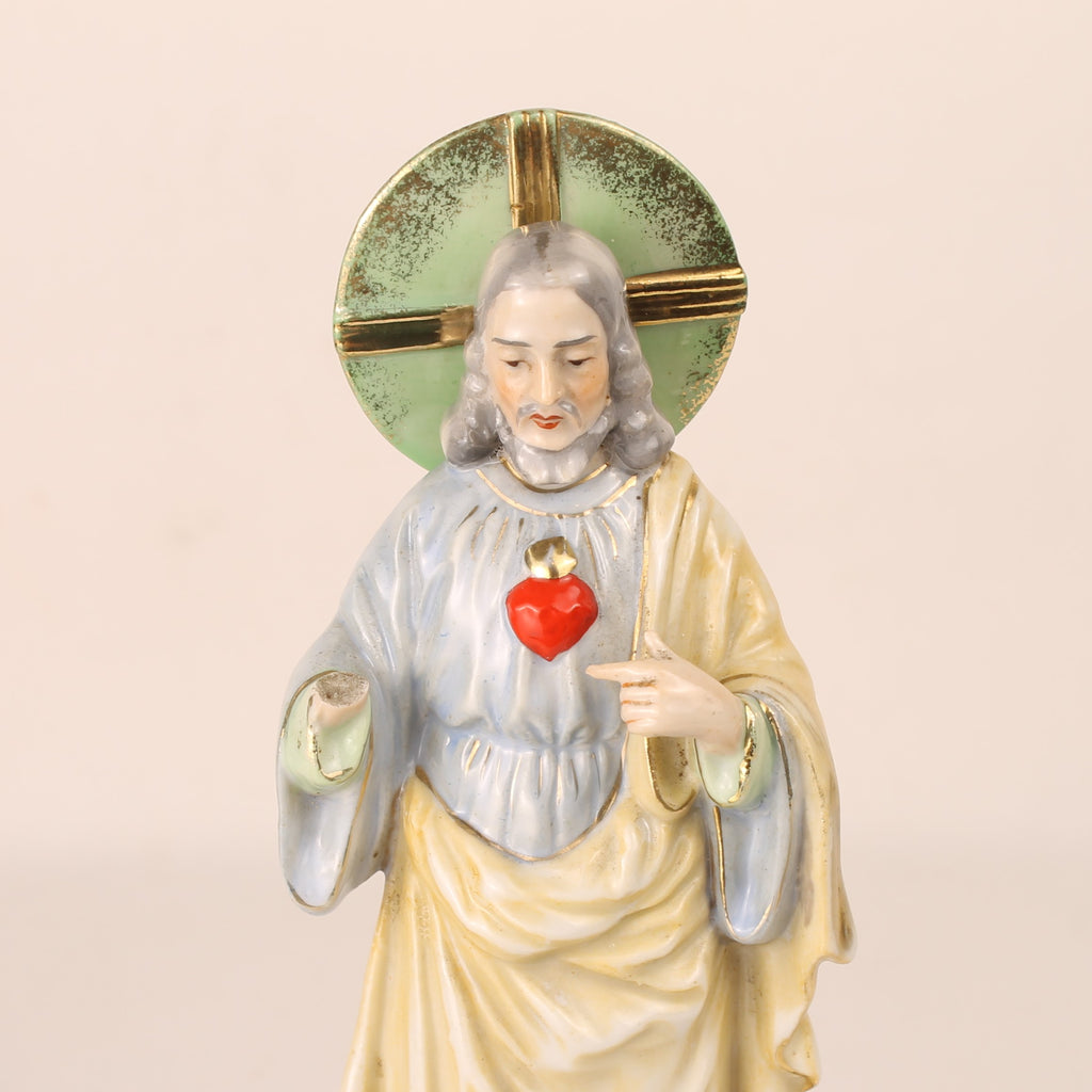 Heilig Hart van Jezus Beeld - Keramiek ca. 1950