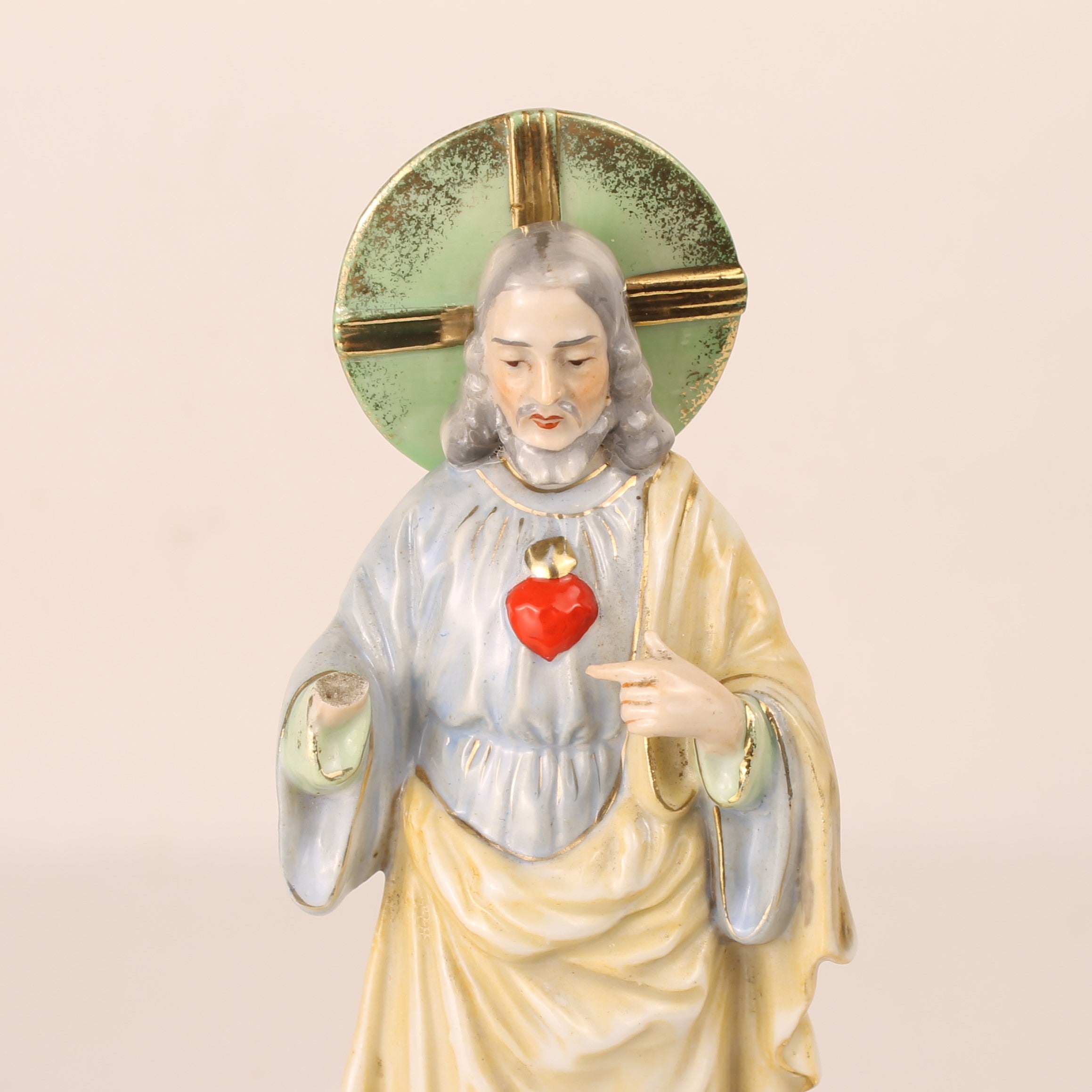 Heilig Hart van Jezus Beeld - Keramiek ca. 1950